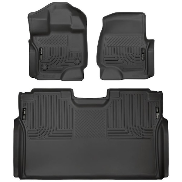 Husky Liners 15C F150 SUPERCREW FRONT & 2ND SEAT FLOOR LINERS